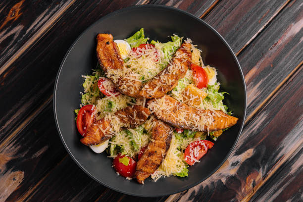 Air Fryer Mediterranean Chicken Milanese with Crisp Salad